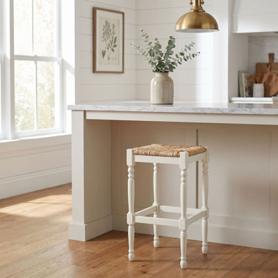 Chiem Counter Stool with Solid Wood Frame