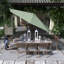 Parasol de patio 11 'en bronze avec inclinaison automatique et manivelle Sunbrella-1974772205-1974772206