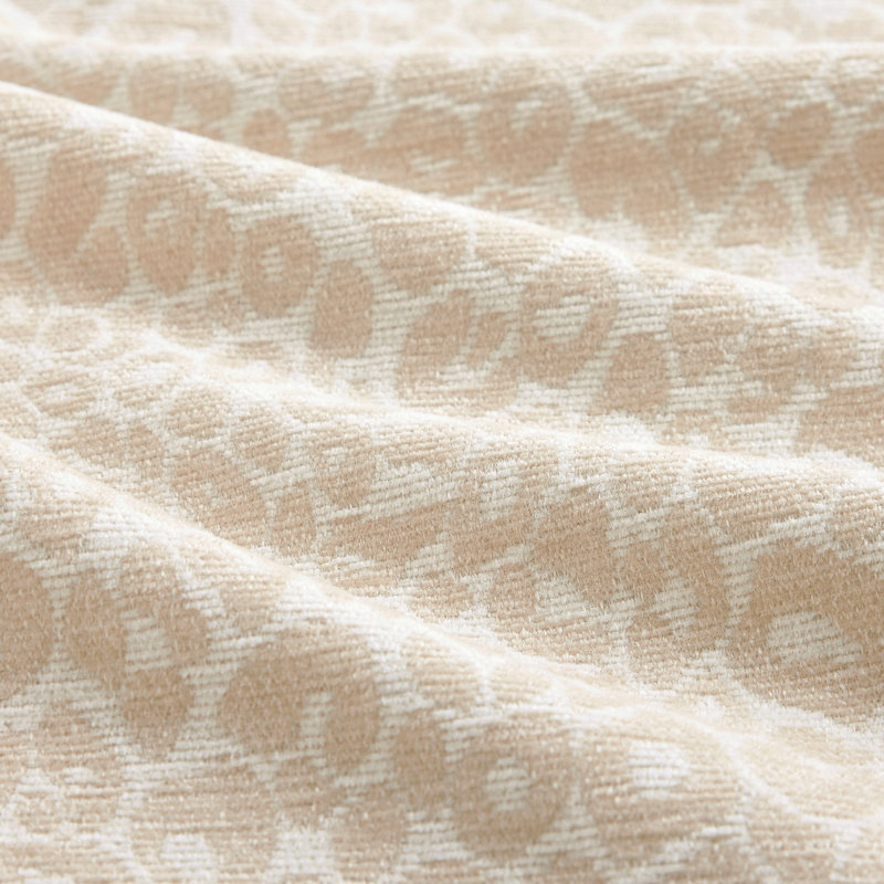 Repose-pieds en chenille léopard, Beige/brun