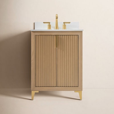 Turlington 24" Oak Single Bathroom Vanity