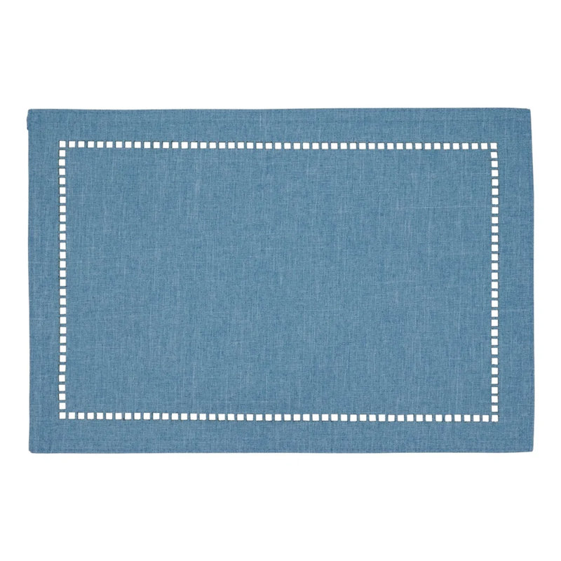 Leiker Polyester Rectangle Placemat, Denim