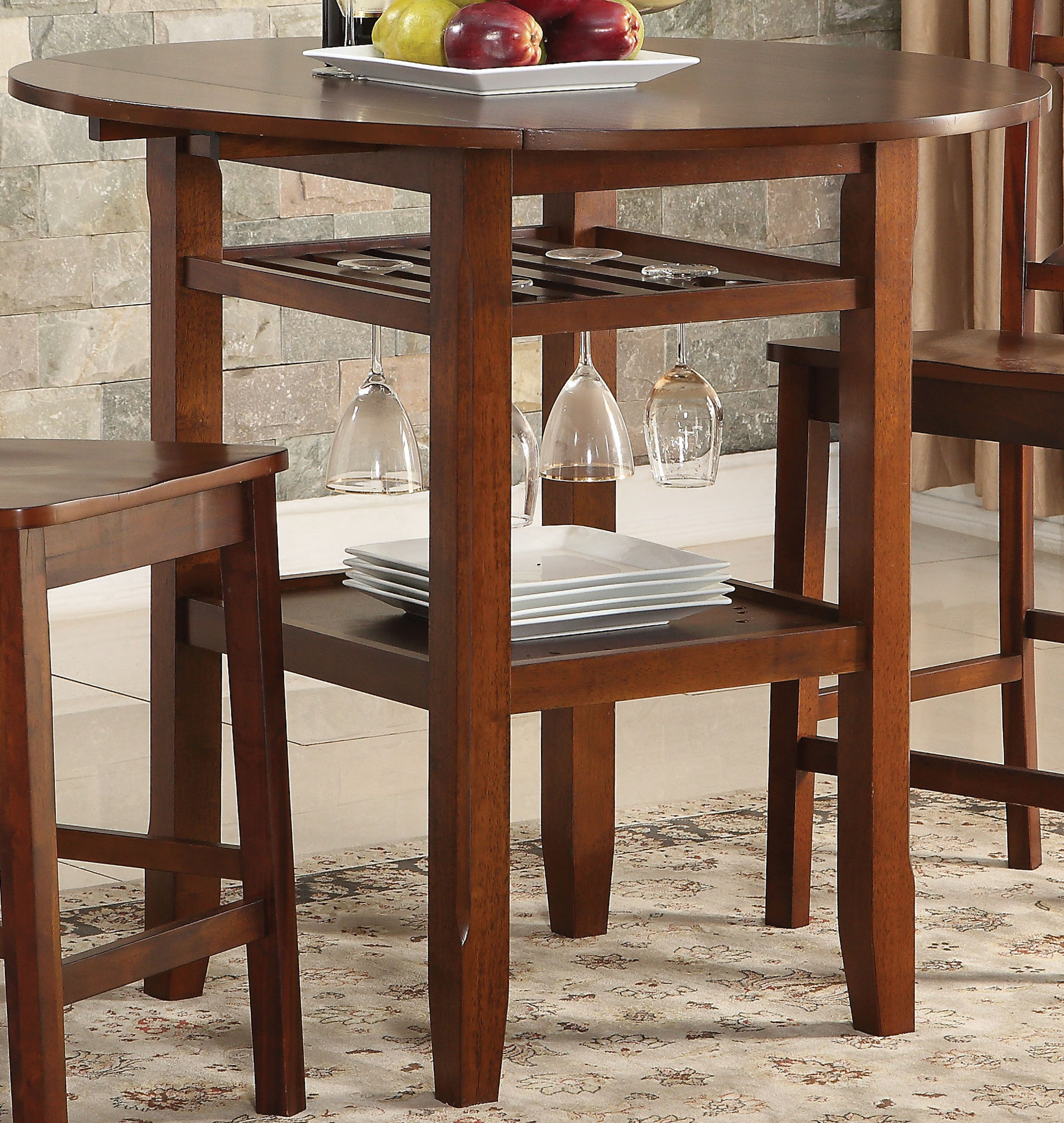 Winston Porter Hustle Counter Height Drop Leaf Dining Table | Wayfair