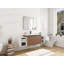Ensemble de meuble-lavabo mural 60 po avec lavabo de comptoir en résine et 2 tablettes de rangement, 2 portes à fermeture douce