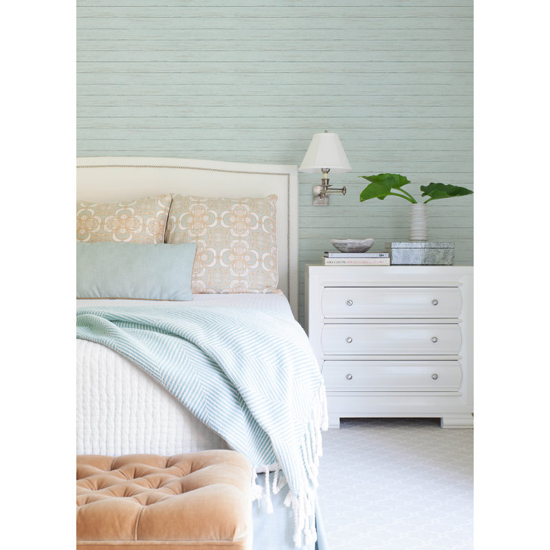 Rouleau de papier peint L 33 pi x l 20,5 po Davvid, Turquoise