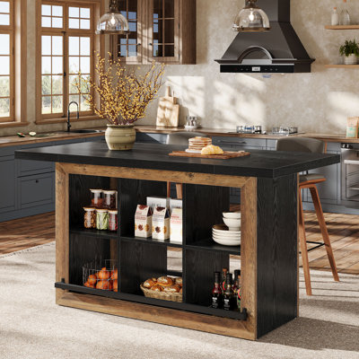 Kitchen Island with Storage by Winston Porter