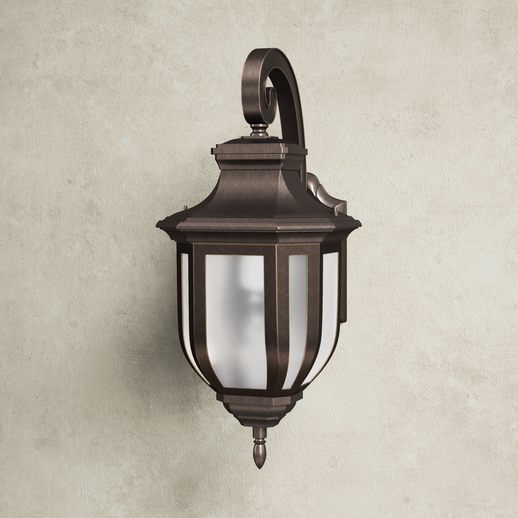 Carterton Single Light Outdoor Aluminum LED Wall Light, 21.25" H x 9" W x 11.75" D, No, Antique Bronze