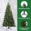  Artificial Hinged Christmas Tree Green PVC, PE and Steel-72924352