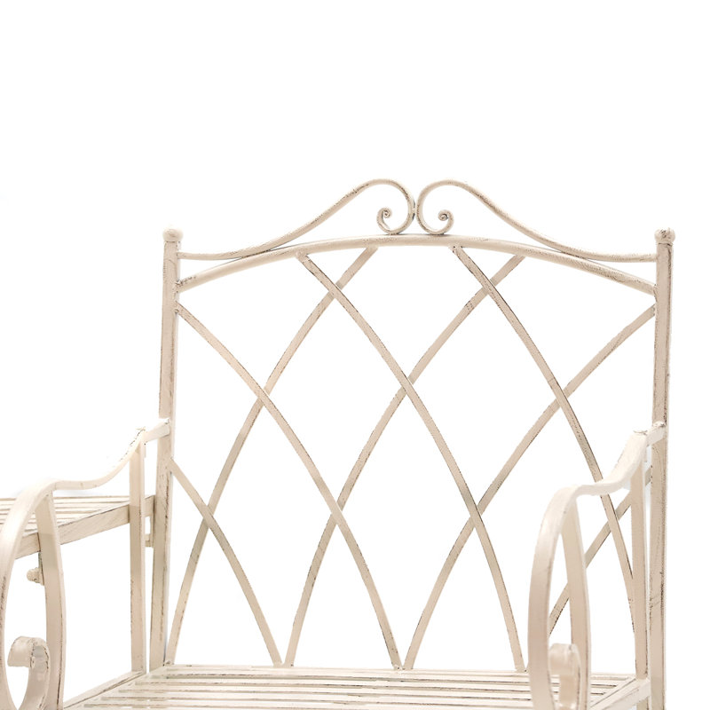 Luverne Powder Coated Steel Outdoor Bench