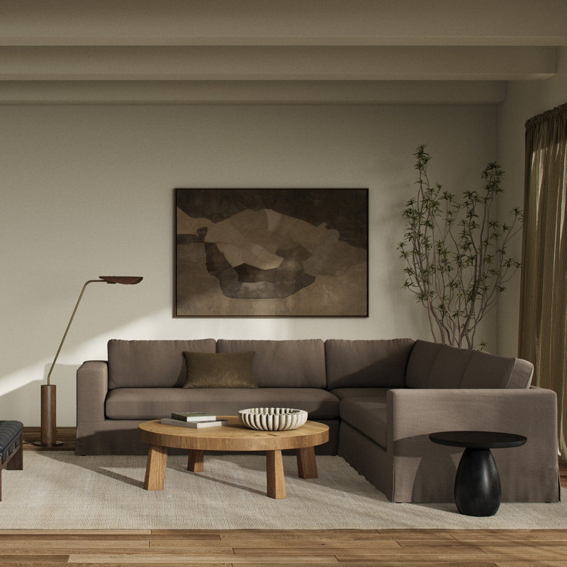 Tremaine Sectional, Savoy Parchment Polyester Blend
