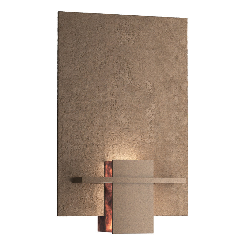 Applique murale encastrée 1 lumière Aperture, Bronze, Verre topaze