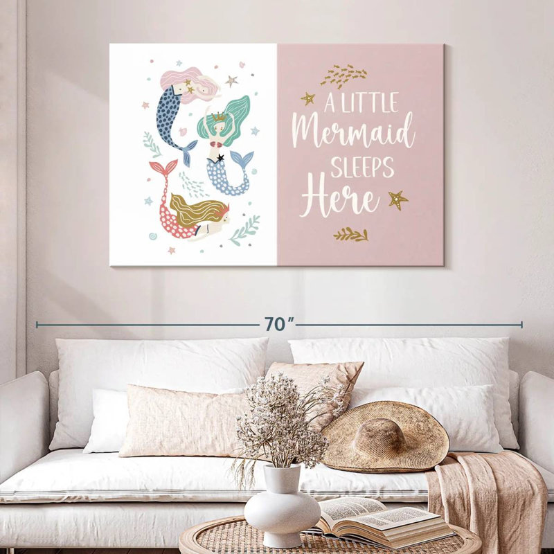 La petite sirène d'Ashelle dort ici, H 32 po x l 48 po