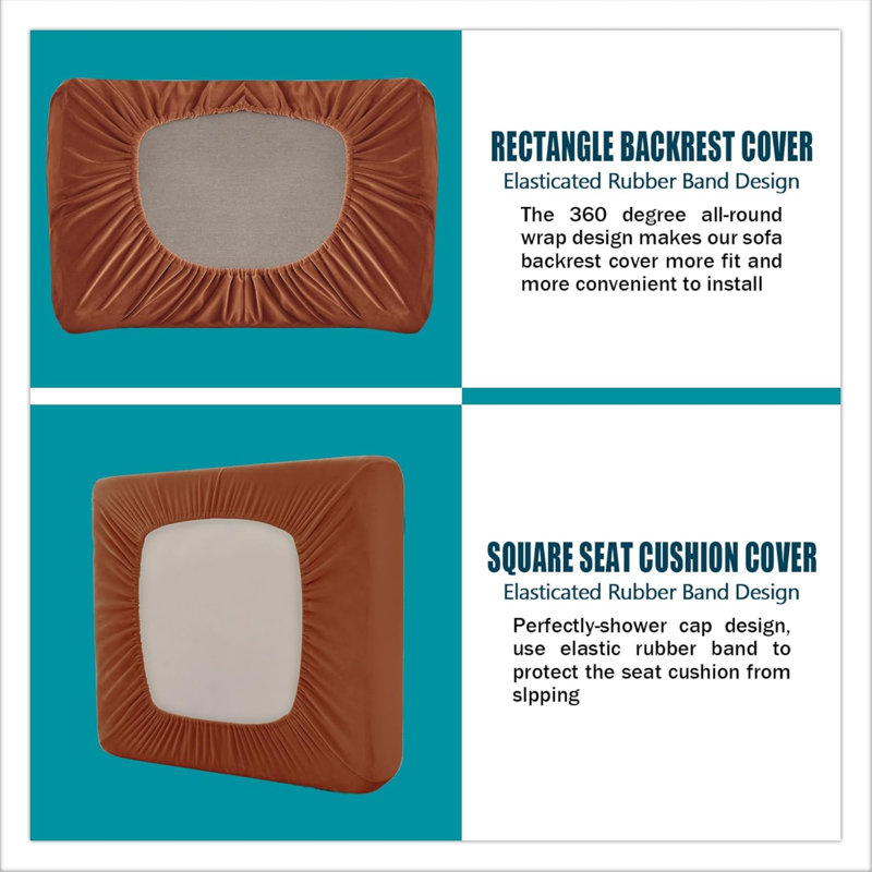 Outdoor Patio Sofa Cover, Brown, 26-35"