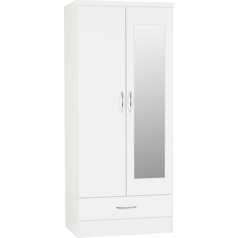 Cascio 2 Door Wardrobe, White Gloss