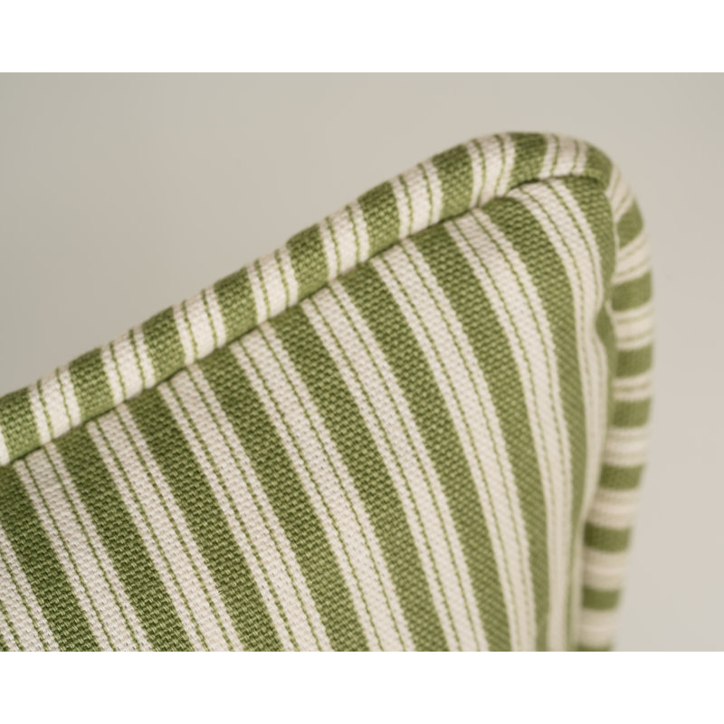 Araminta Polo Stripe Accent Pillows, Green, 14"H x 26"W, Feather