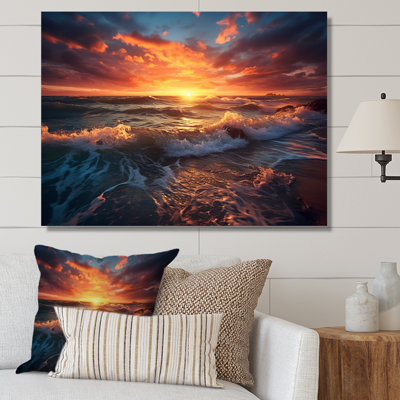 Sunset Ocean Of Dreams I - Landscapes Canvas Art Print