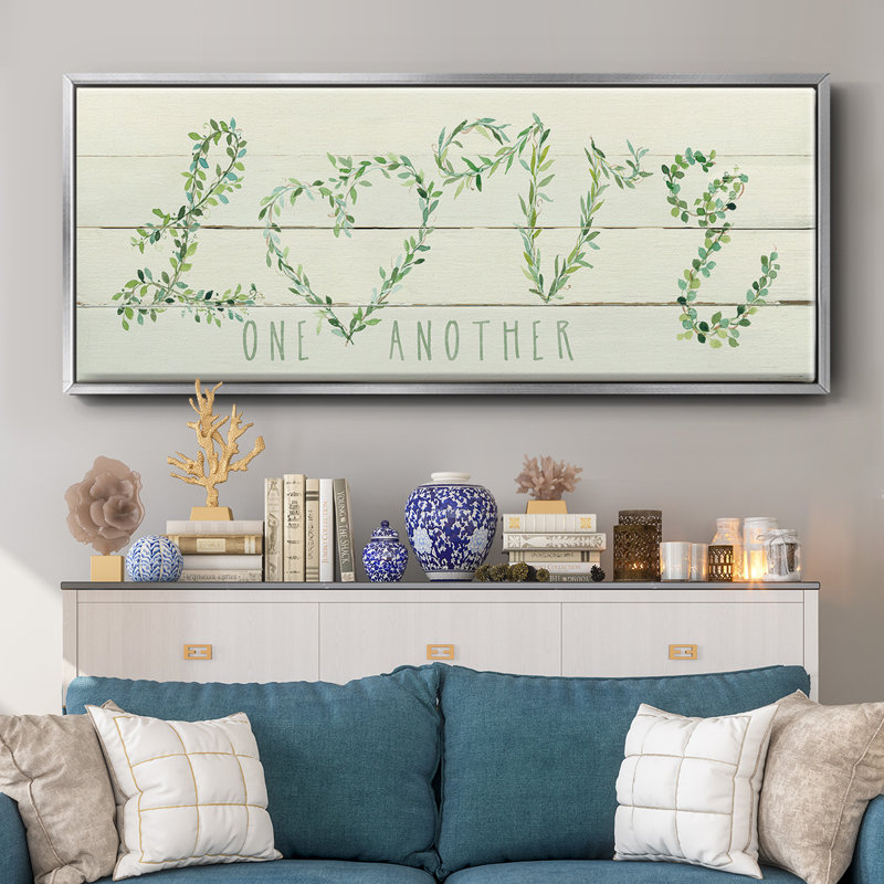 Shiplap Vines Love - toile encadrée
