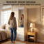 75cm Wide High Gloss Wardrobe With Led Mirror & 2 Drawers - White & Gold Modern Bedroom Storage