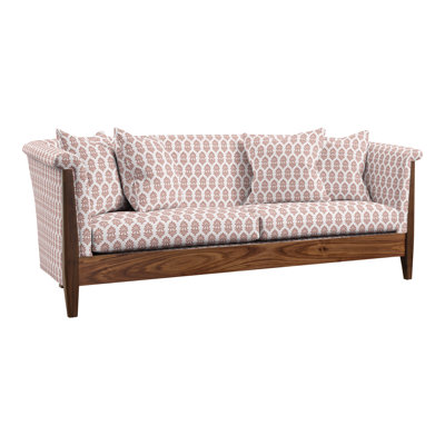 Canapé à accoudoirs roulés avec coussins réversibles de 84 po Walnut Grove