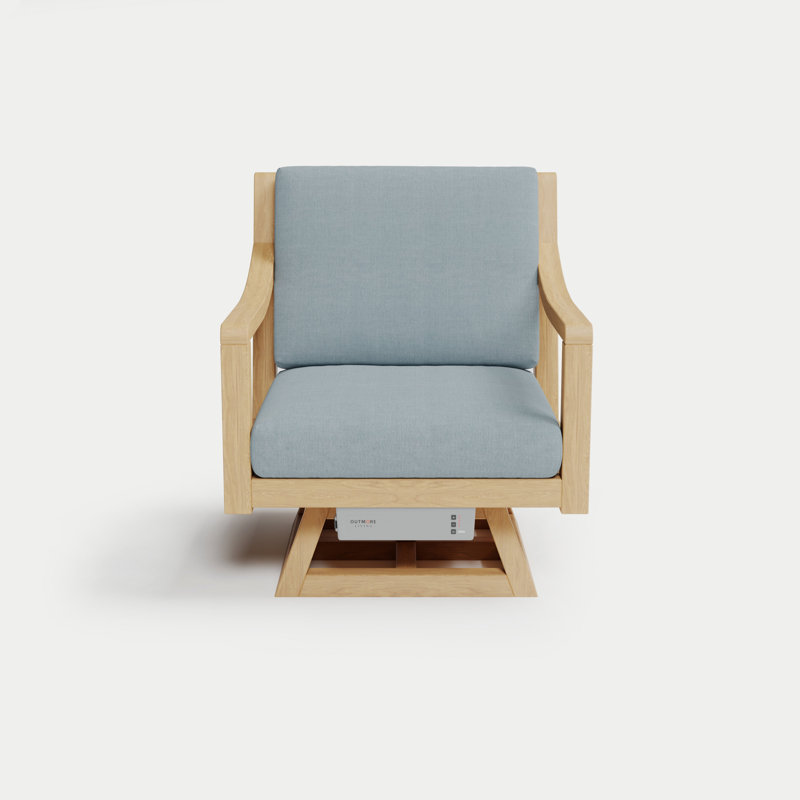 Solerno Heated Swivel Chair — Dove, Seaglass