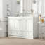 Meuble-lavabo fonctionnel de 48 po avec fermeture en douceur et dosseret, aucun assemblage requis et facile à nettoyer-930972445