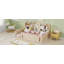 Lit plateforme simple en bois avec barrière de sécurité et tablettes de rangement latérales pratiques, base de lit pour enfant peu encombrante (sans matelas)-132915857-132915858