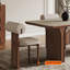 Retro light luxury rectangular dining table set-104050896