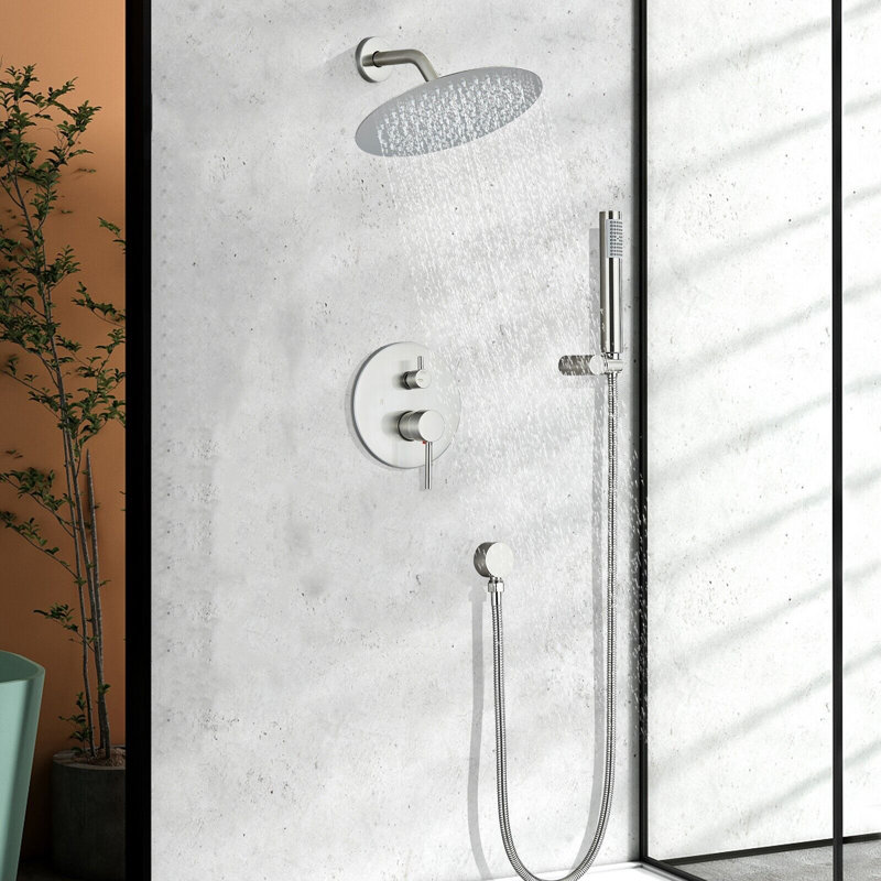 Système de douche complet à pression équilibrée (température et volume) avec valve brute
