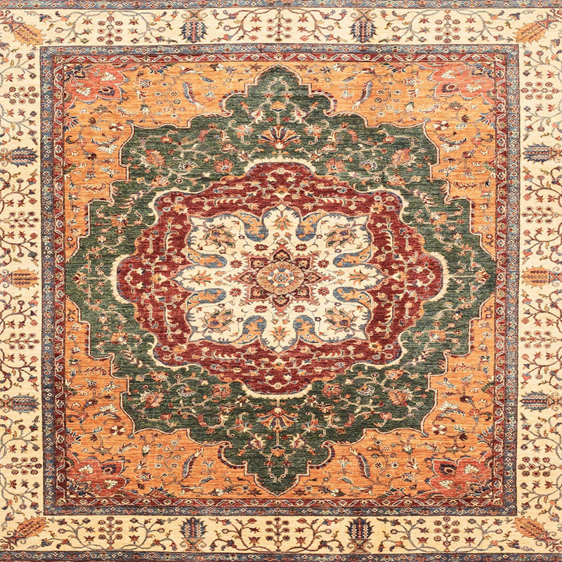 Abstract Indoor Rug, Square 4'