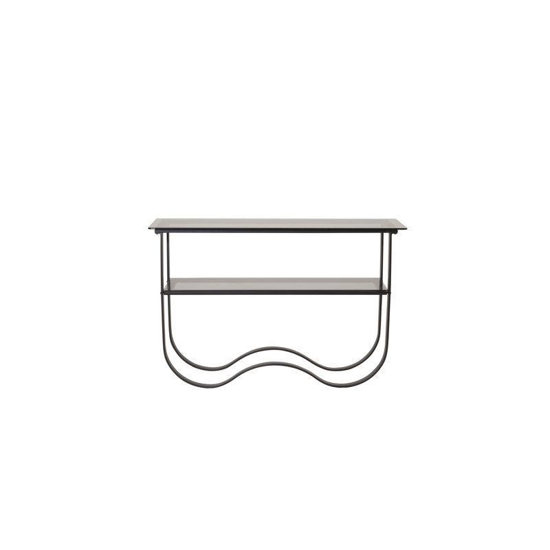117cm Glass Top Console Table