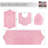 Waterford 4 Piece 100% Cotton Bath Rug Set with Lid Cover, Spray Latex Backing-2137496104