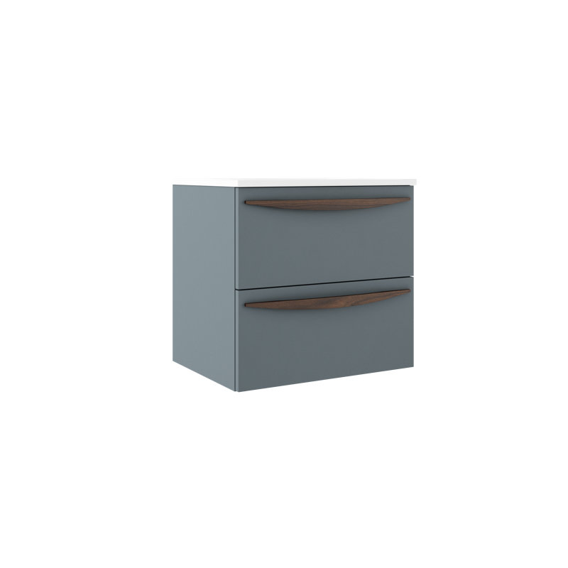 Arco 24'' Single Bathroom Vanity with Ceramic Top, Light Blue