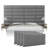 Microsuede Wall Paneling in Gray