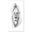 «Lion in Black and White», reproduction d'art sur toile tendue-29495832