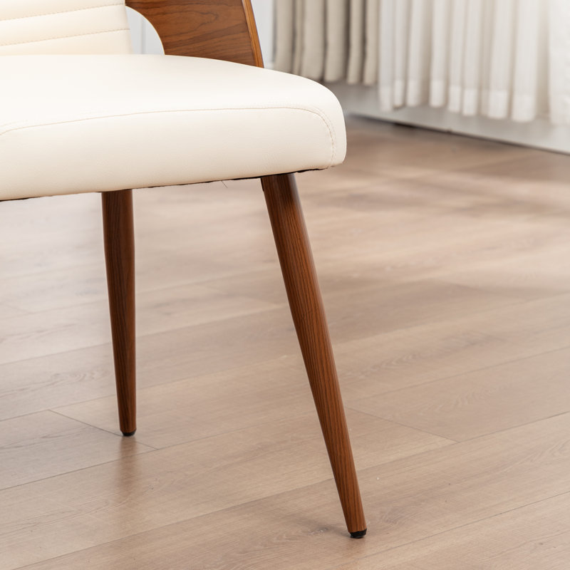 Ensemble de 4 chaises de salle à manger rembourrées Hitney, Beige