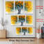 «Vibrant Tree with Abstract Leaves», reproduction d'art sur toile tendue sur toile (ensemble de 3)-406589232
