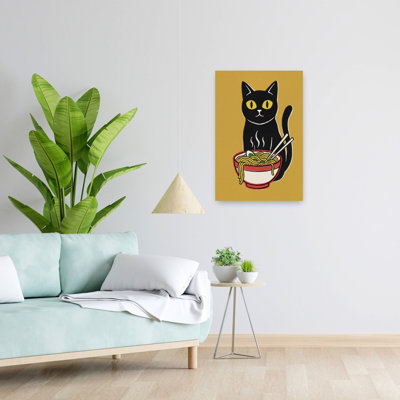 «Black Cat Ramen», art mural contemporain
