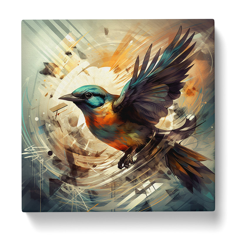 Bird Futurism - No Frame Print, 35cm H x 35cm W x 3cm D