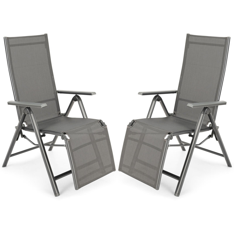 Okelly Outdoor Metal Chaise Lounge