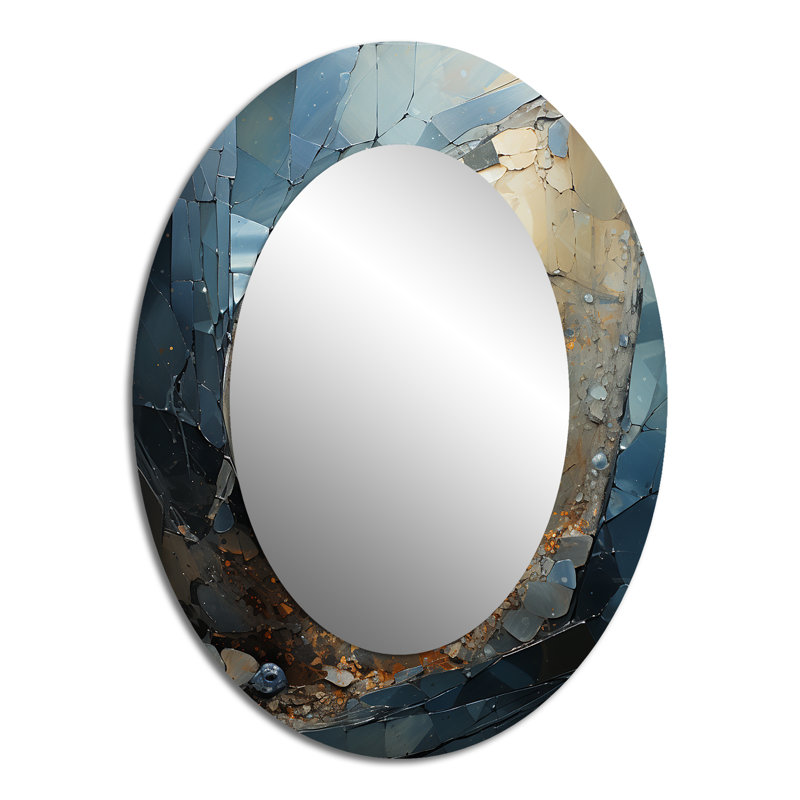Golden Sea Sheel Spiral - Miroir décoratif animaux ovale sur métal, H 40 po x l 30 po