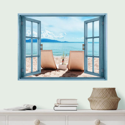 Murale de vacances chaise de plage Ocean Paradise