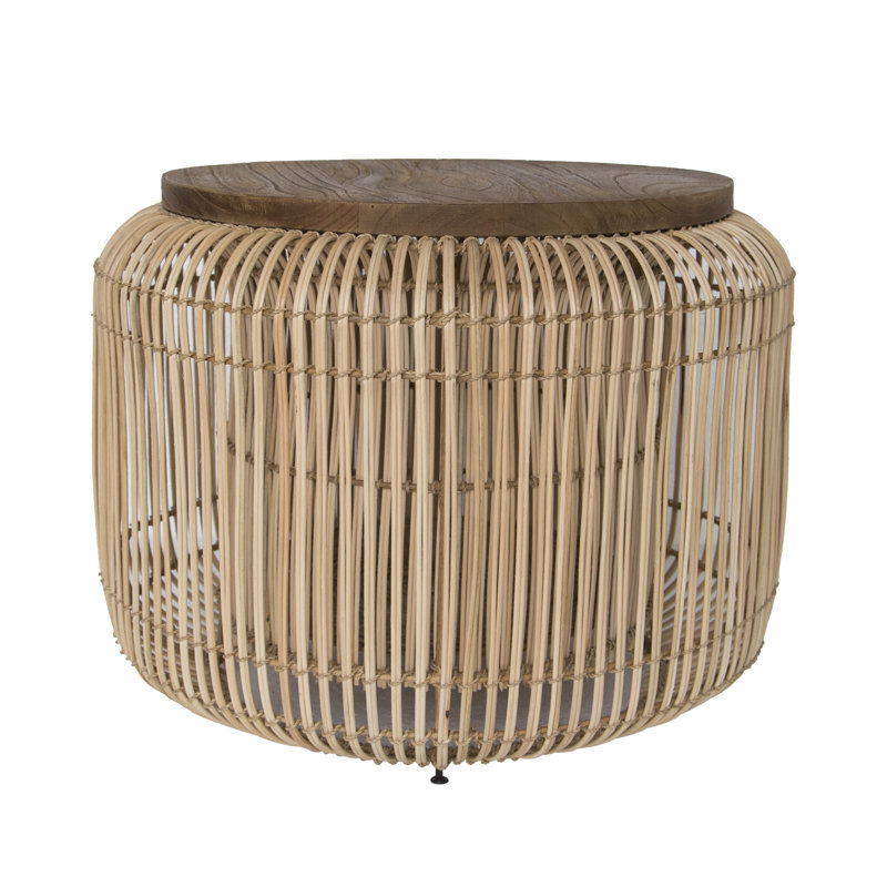 Darell Drum Coffee Table with Storage
