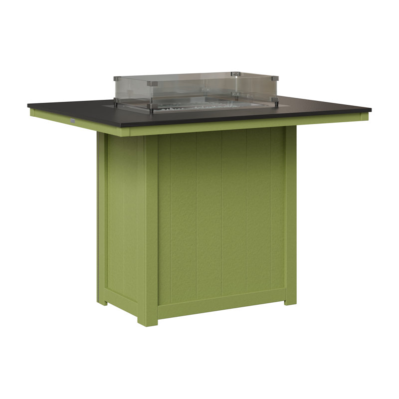 Foyer de table berlinois Donoma, Plateau martelé noir avec base vert kiwi, H 39 po x l 41 po x P 54 po