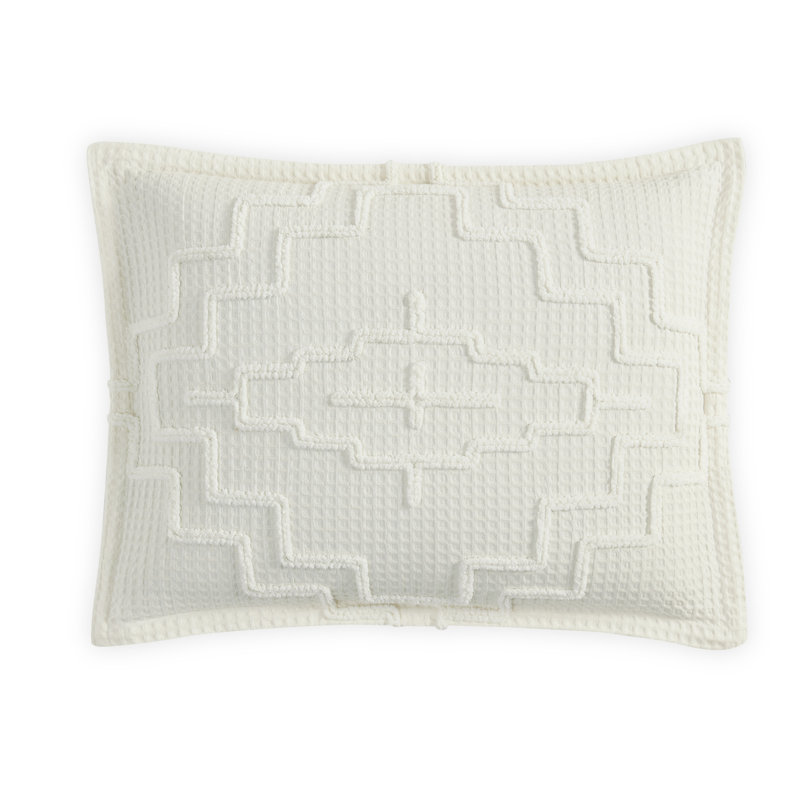 Ivory Full Cotton Comforter Set with Tufted Pattern
