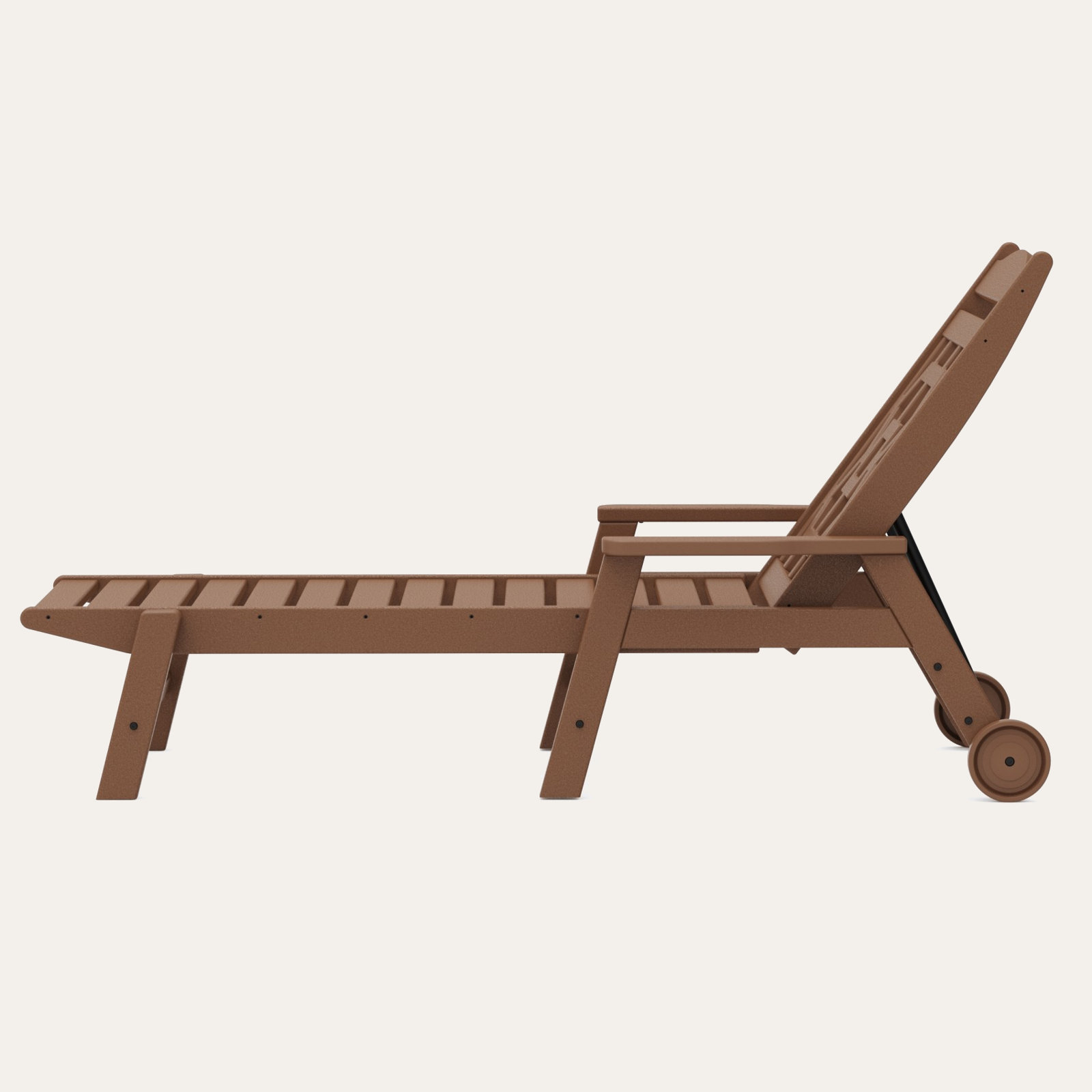 POLYWOOD® Chinoiserie 27" Patio Chaise Lounge, Teak