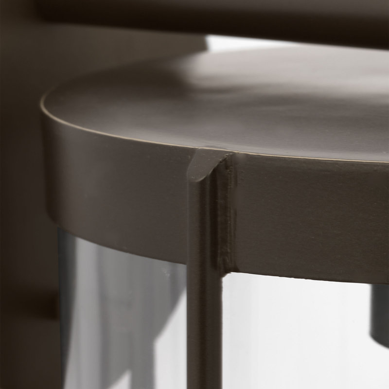 Luning Medium Lantern from Generation Lighting , Antique Bronze, 12" H x 8.125" W x 9.75" D, Transparent