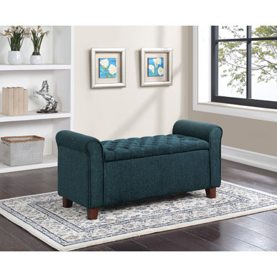 Kalene Polyester Blend Upholstered Storage Bench