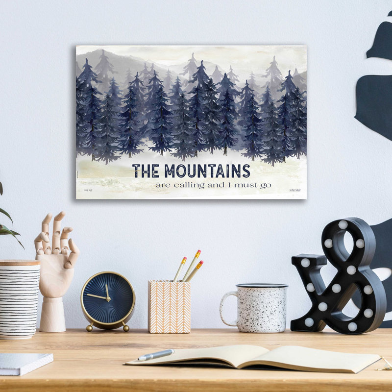 «Marine Trees The Mountains» par Cindy Jacobs, art mural en verre acrylique, H 12 po x l 16 po x P 0,13 po