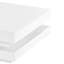 Table basse à DEL ultra-brillante de conception minimaliste, table centrale carrée à 2 niveaux pour salon moderne, 31,5 po x 31,5 po x 14,2 po-1751047416