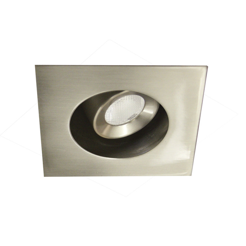 Miniature Downlight 1.75" Adjustable Recessed Trim, Brushed Nickel, 3000K