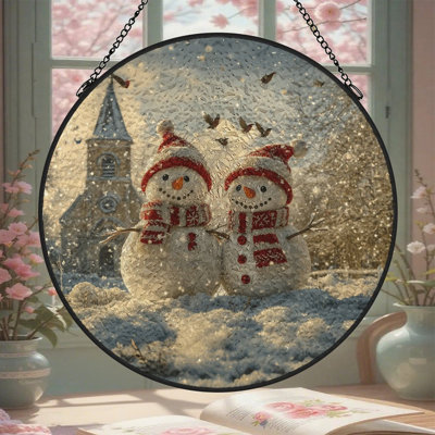Snowmen Winter Church